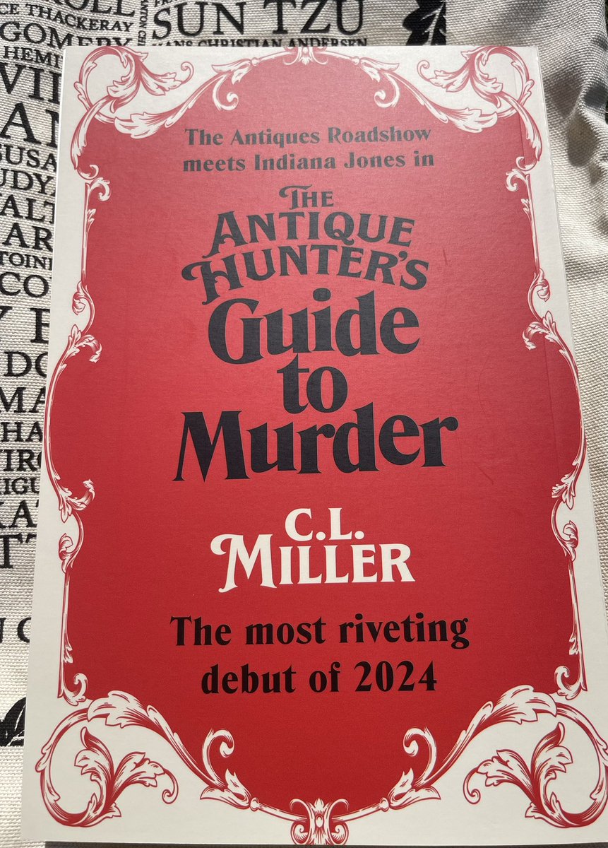 Book bloggers and reviewers… I have a little comp for you!

I have a signed proof copy of The Antique Hunter’s Guide to Murder by <a href="/CLMillerAuthor/">Cara Miller / C. L. Miller</a> (out in ‘24) plus lovely tote bag

Just like + follow both us and Cara to enter. UK Only. This is a review copy and not for resale.