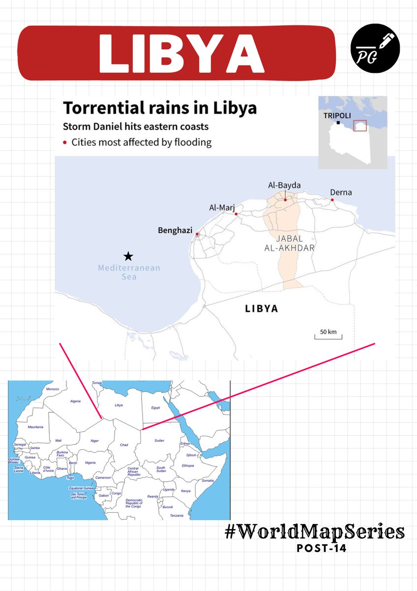 ProxyGyan's tweet image. 🇱🇾Tragedy Strikes Libya: Flash Flood Claims 2300 Lives 💔⛈️

⚡️ In today's edition of our #WorldMapSeries, we turn our attention to Libya, a nation grappling with the aftermath of a devastating flash flood. 🌊

“Capital City : Tripoli”

Follow @ProxyGyan for more captivating