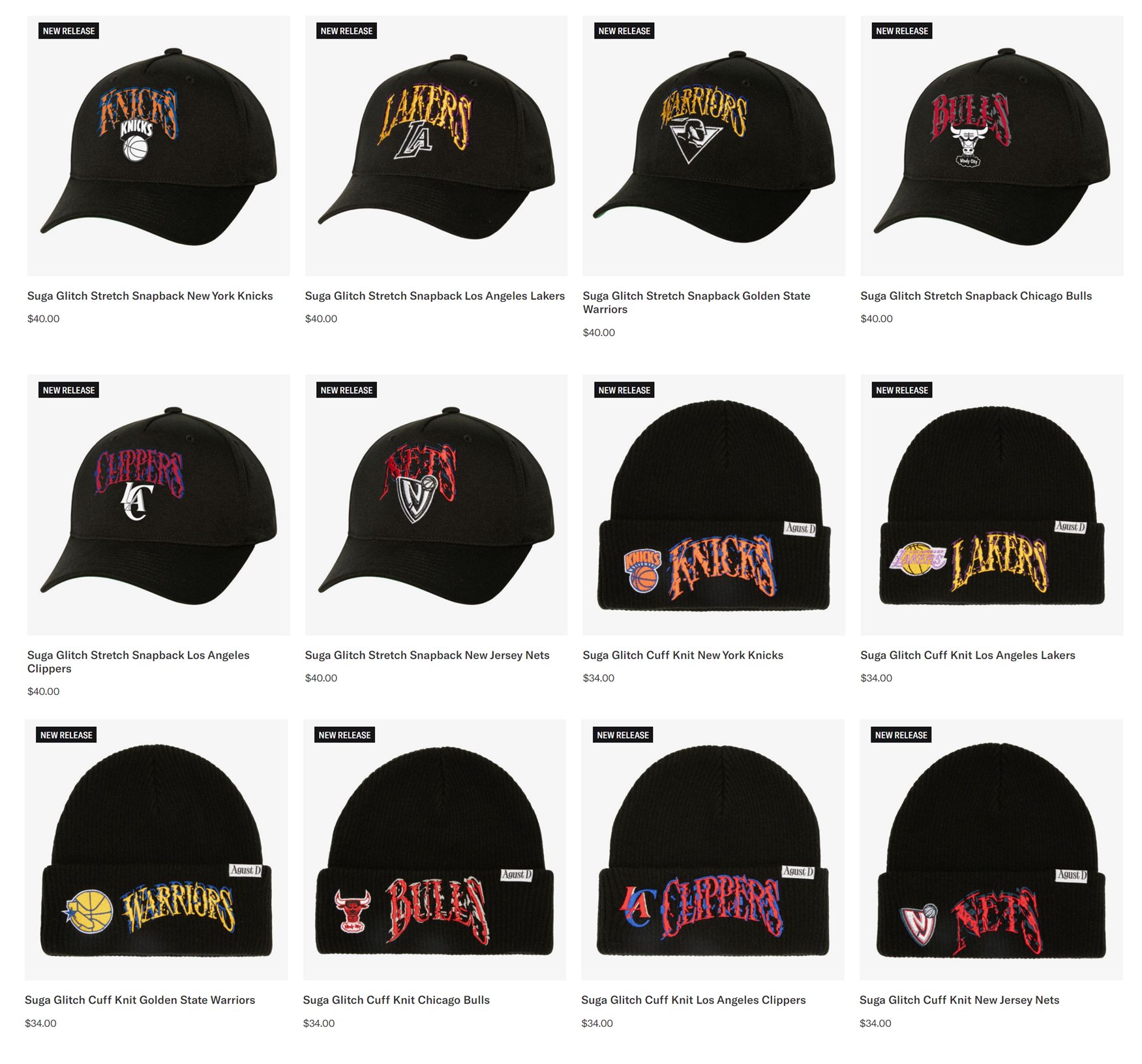 即購入OK 公式　完売品　BTS SUGA × NBA コラボキャップ BTS SUGA x NBA x Mitchell&Ness コラボレーションアイテム第一