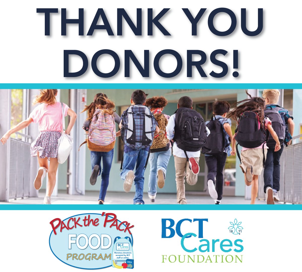 Potomac_Bank's tweet image. ❗GREAT NEWS❗
BCTCares’ Pack the ‘Pack campaign raised over $65,000 - all because of YOU, our donors! As a result of your donations, thousands of local children will receive backpacks filled with food. THANK YOU!
#BCTCares 
#PackThePack 
#BCTCommunity