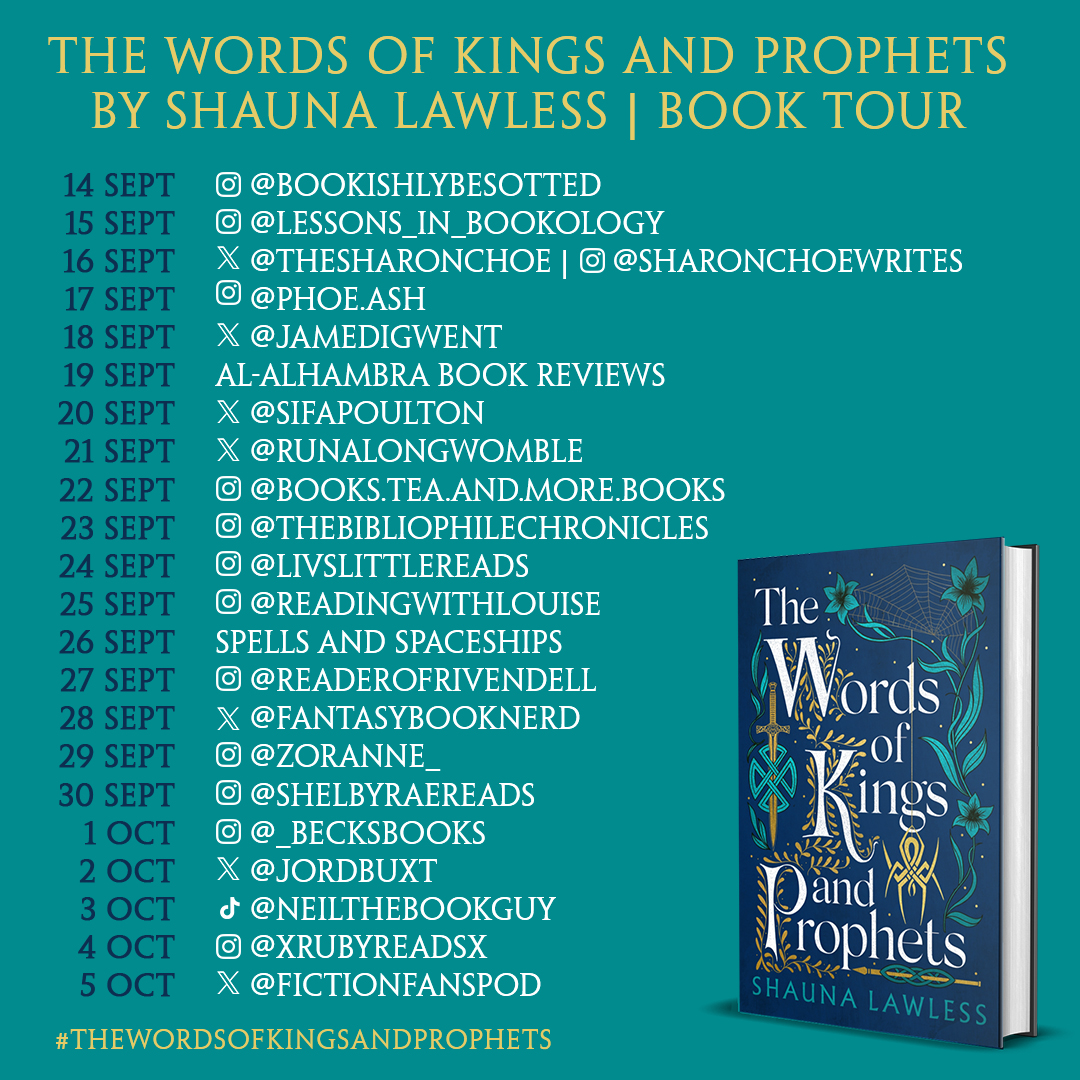 AdAstraFiction's tweet photo. Not only is it publication day for #TheWordsOfKingsAndProphets by @shaunaLwrites tomorrow, the book tour is also kicking off!
We're so excited to share the second instalment in the #GaelSong series with you. A massive thank you to all the reviewers involved π https://t.co/p0n8T8Sbwq