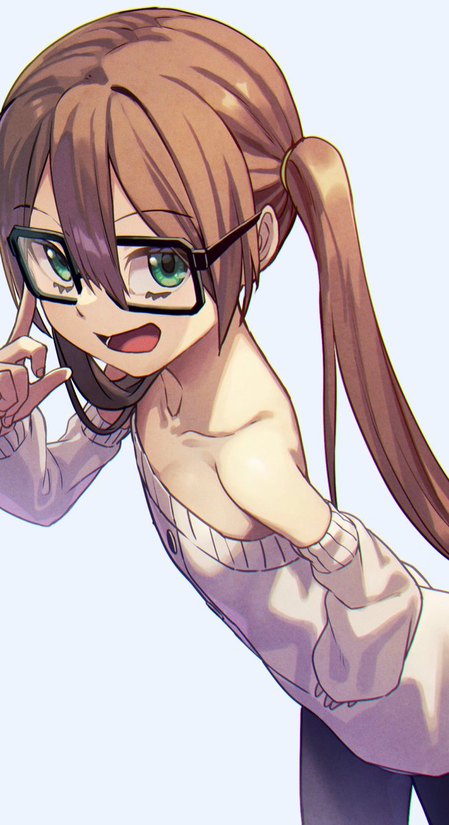 「#無言で眼鏡娘をあげる見た人もやる 」|とくまろのイラスト
