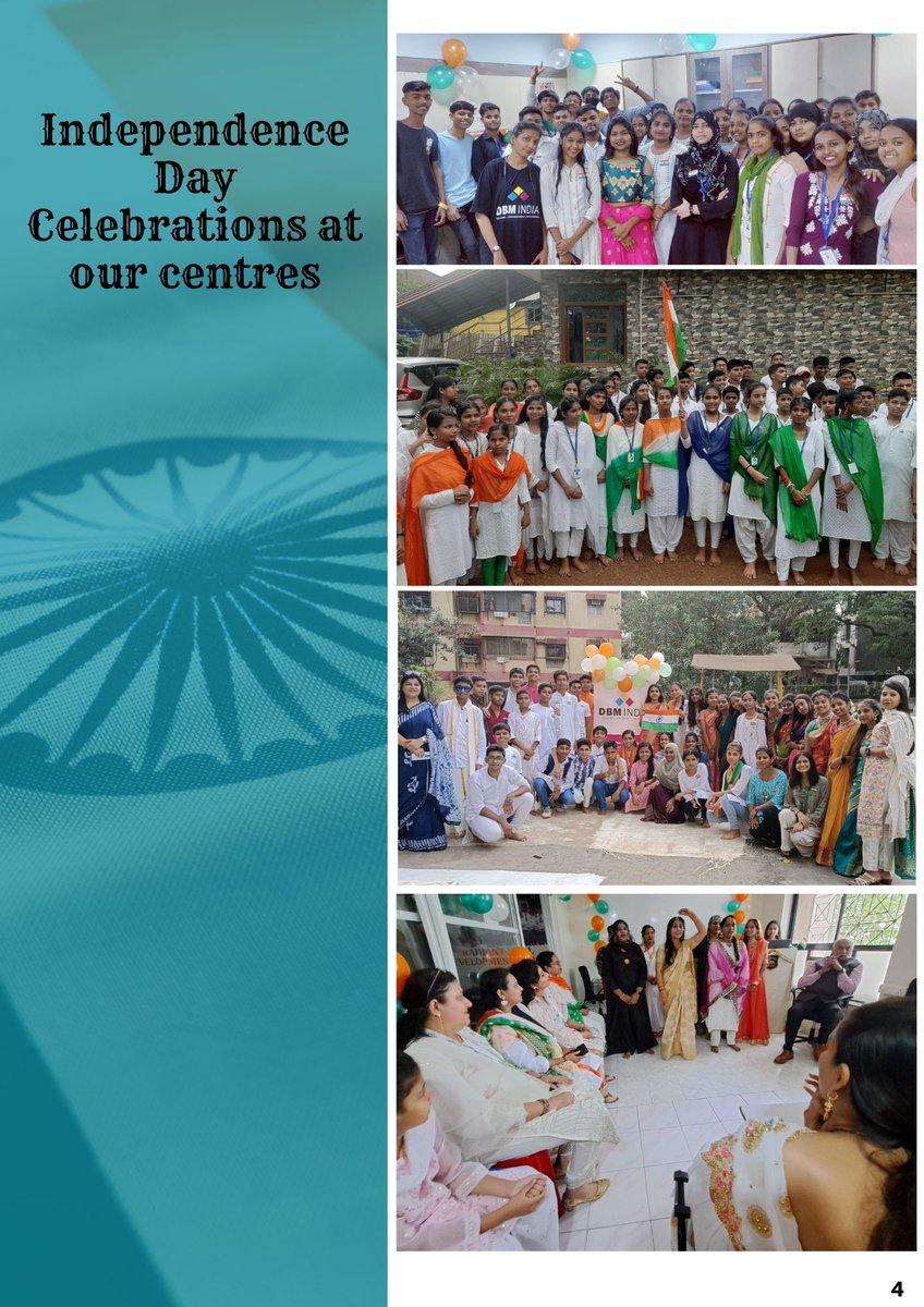 DBMission's tweet photo. DBM India Express
August, 2023 Newsletter
#dbmindia #dbmteam #newsletter #August2023 #Augustupdates #womenempoerment #tisserwise #guestvisit #impress #work #independencedaycelebration #independenceday #events #motivations #happiness #encouraging #empowerment #teacher #childcare https://t.co/TZC3NfqYbI