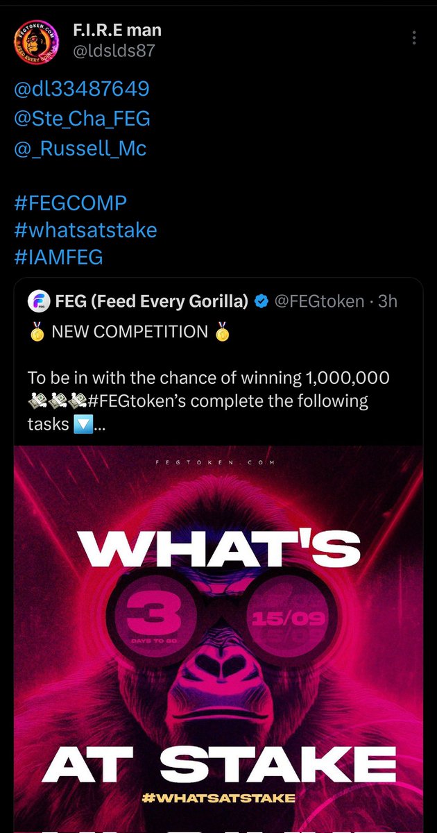 @FEGtoken #FEGCOMP
#whatsatstake 
#IAMFEG