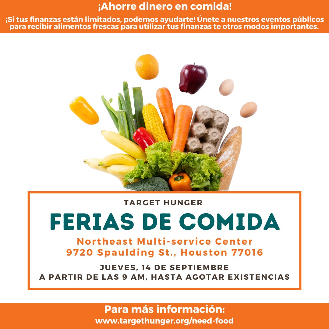 If you need food - there will be a Food Fair tomorrow!
🍊
Food Fairs are open to anyone, you do not have to be a client to attend.
🥕
Please note that all events are subject to cancellation based on weather.
#freefood #foodpantry #houstonfoodpantry #houstonfood #needfood