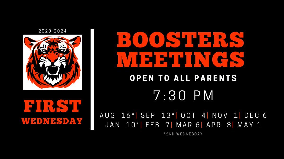 Booster's meeting tonight! See you there!