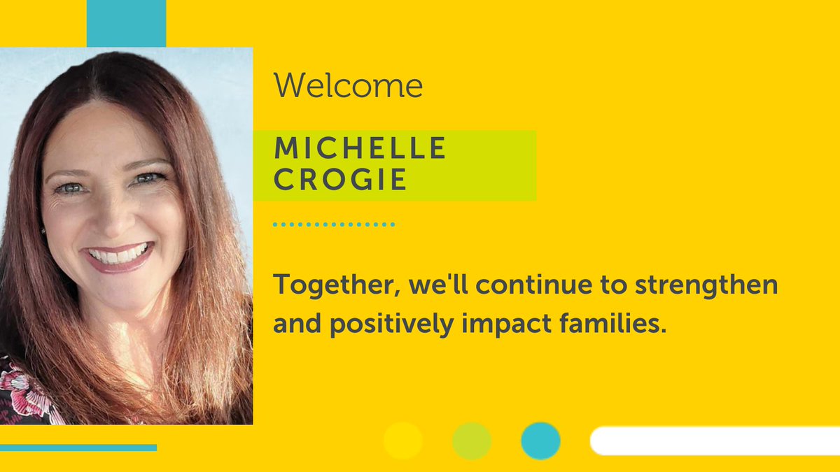 pleo4families's tweet photo. Join us in welcoming Pleo's new Executive Director, Michelle Crogie!  🎉 "Together, we'll continue to strengthen and positively impact families." - Michelle Crogie, Pleo Executive Director 
Learn more about Pleo at https://t.co/552KiuMv2V
#welcome #leadership https://t.co/z78oEiZQT7