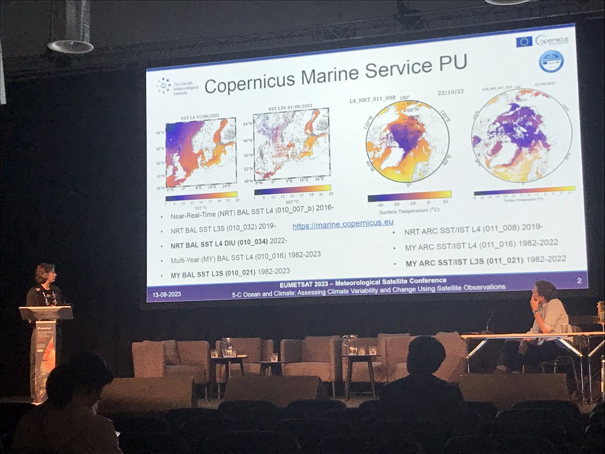 JacobHoeyer's tweet photo. Nice to see the @dmidk and @CMEMS_EU Sea Surface Temperature products presented at the @eumetsat conference by Ioanna Karagali. https://t.co/g3Nw7UDiiB