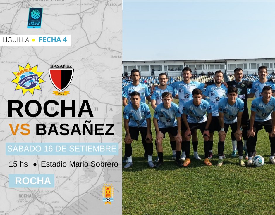 🏆 #PrimeraAmateur
Liguilla FECHA 4
🆚️ <a href="/CABasanez1920/">Club Atletico Basañez</a>

#CelesteDelEste 💙
#LosDeLaVaca 🐄