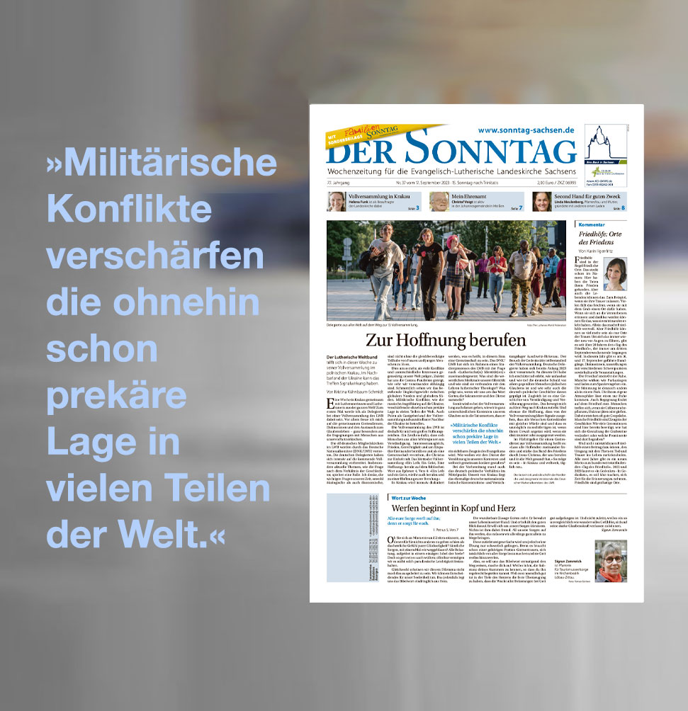 sonntagticker's tweet photo. Heute startet die #Vollversammlung des Lutherischen Weltbundes (#LWB) in #Krakau. Lesen Sie, um was es geht, sächsische Delegierte u. Bischof a.D. #Rentzing kommen zu Wort. Außerdem gibt es Aktuelles aus Kirchgemeinden. Der neue #FamilienSonntag liegt bei.
https://t.co/Z7Nqzs5R0c https://t.co/FytMRtM1Sy