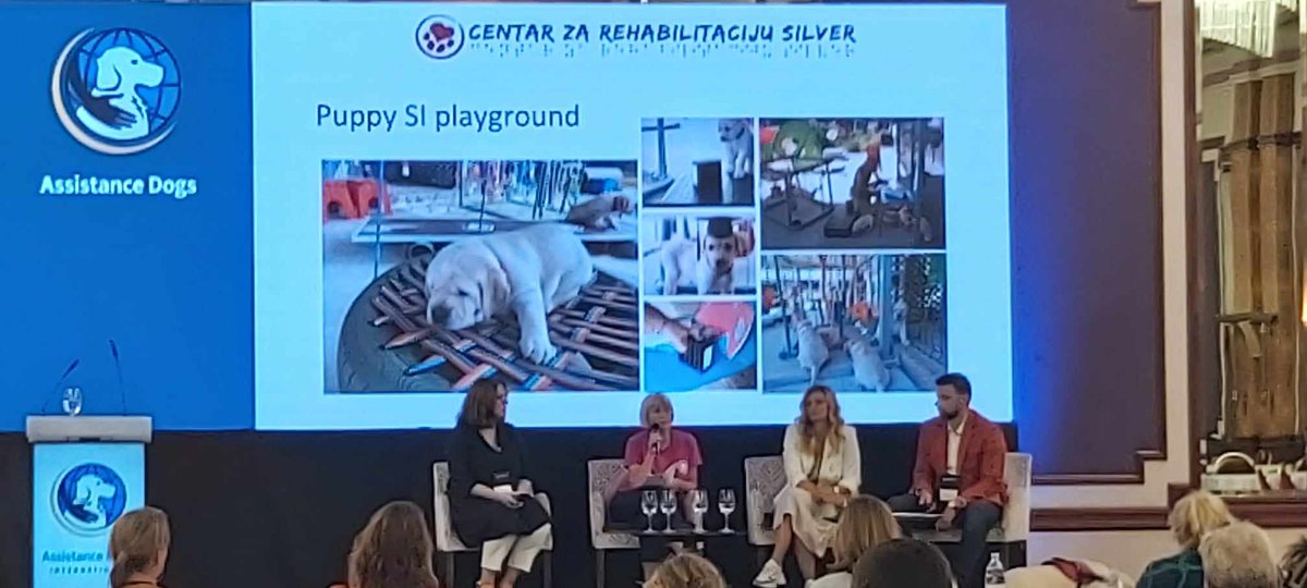 Experts from our hosts Rehabilitation Centre Silver and the University of Applied Science in Zagreb sharing the importance of sensory input in assistance dogs work. #ADITogether #LifeChangers #assistancedogs