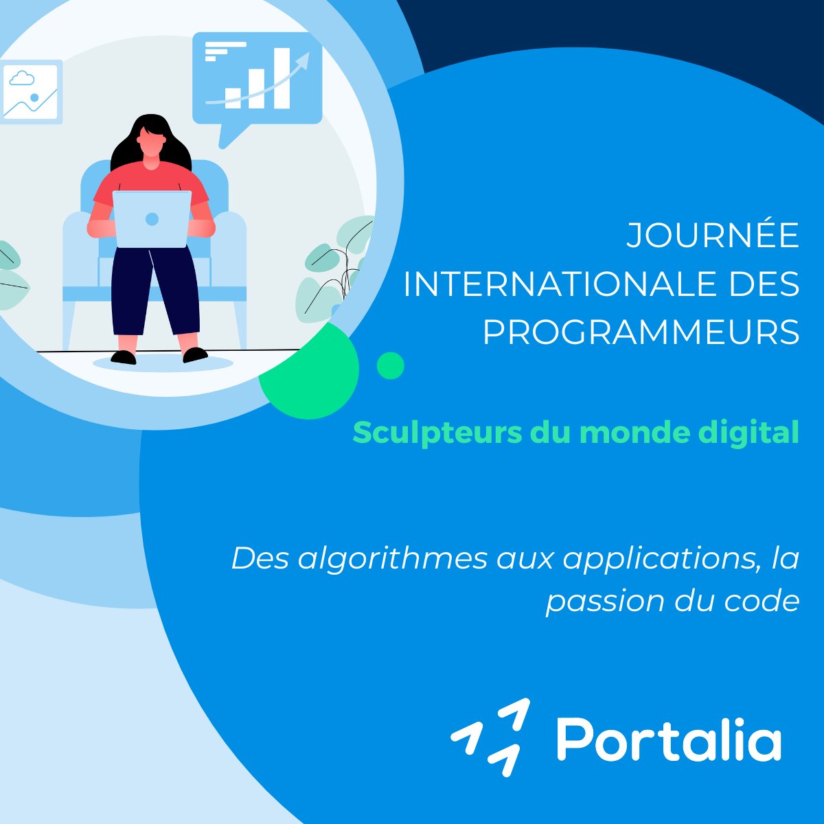 🌐 En cette #JournéeInternationaleDesProgrammeurs, célébrons les  Architectes du Numérique! 🖥️💡 Un hommage aux talents qui façonnent  notre avenir.