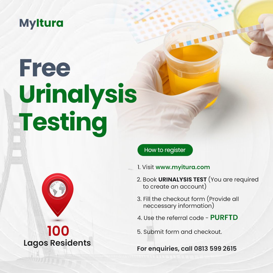 Experiencing urinary issues? Join our free Urinalysis Campaign. Register, and get tested at home. 
Click to start: myitura.com  and use the referral code PURTFD

#Urinalysis #HealthCheck #HomeTesting
 #PURTFD #MyItura