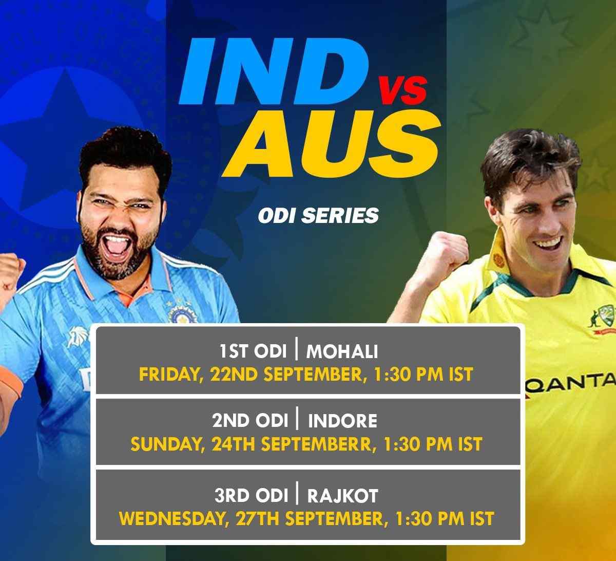 Crick_Desi's tweet photo. An interesting ODI series awaits before the World Cup 🔥

#INDvsAUS, #CricketWorldCup2023 #CricketTwitter https://t.co/rlxeFyqbIP
