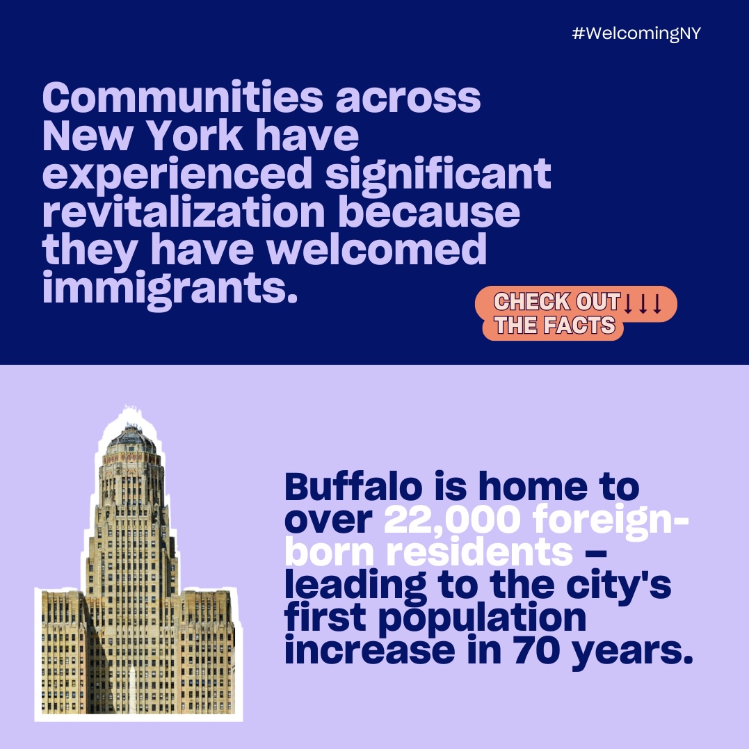 Immigrants have built Buffalo, sustained and grown the local and state economy, and infused life throughout.

As the City of Good Neighbors, our communities #choosewelcome!

#WelcomingNY @thenyic @JFMFofWNY