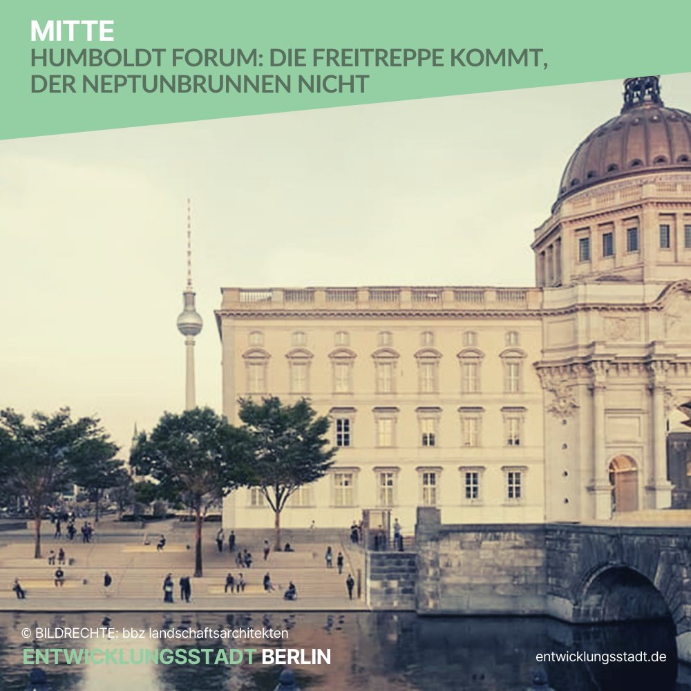 LefflerBjorn's tweet photo. Die Außenanlagen rund um das #HumboldtForum sind fertiggestellt. Im Rahmen eines Festaktes verkündete Petra Kahlfeldt, dass auch die geplante #Freitreppe am #Spreeufer gebaut werden soll. Der #Neptunbrunnen aber soll vor dem Roten Rathaus verbleiben:

https://t.co/Le42DQNLGC https://t.co/38SAQuBLfH