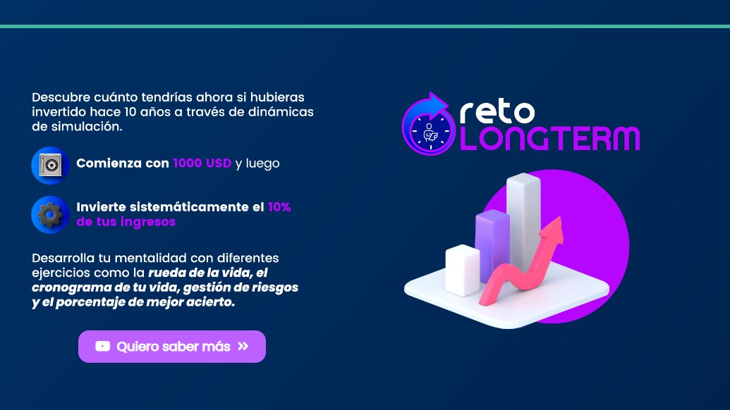 somoscdi's tweet photo. #StartInvesting

#Challenge1K
#RetoLongTerm
#RetoDeudas

Únete a nuestros #RetosCDI y mostremos al mundo lo que podemos hacer en nuestra #Comunidad 

👉https://t.co/wUCdiCzeby👈 https://t.co/YQchJTdx7K