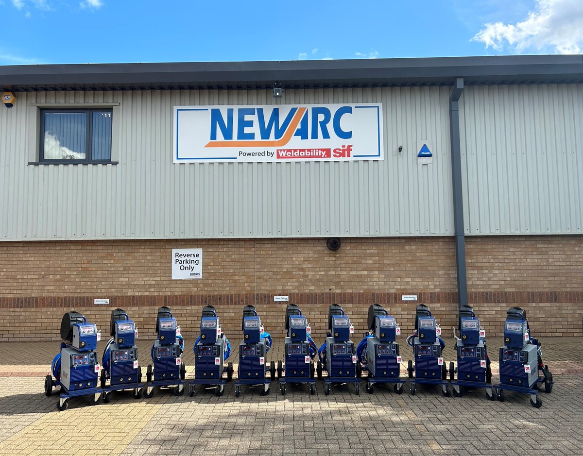 NewarcLtd's tweet photo. We're thrilled to announce that another substantial order of our 100% duty cycle R4000 Multi Process Machines, paired with our WFU12-4C Wire Feeders, is ready for dispatch to our valued customer!

#Welability #Newarc #WeldingMachines #WeldingEquipment #100%club https://t.co/4ZkfqWAsoW