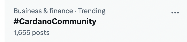 #CardanoCommunity  is on trendingggggg 🥳