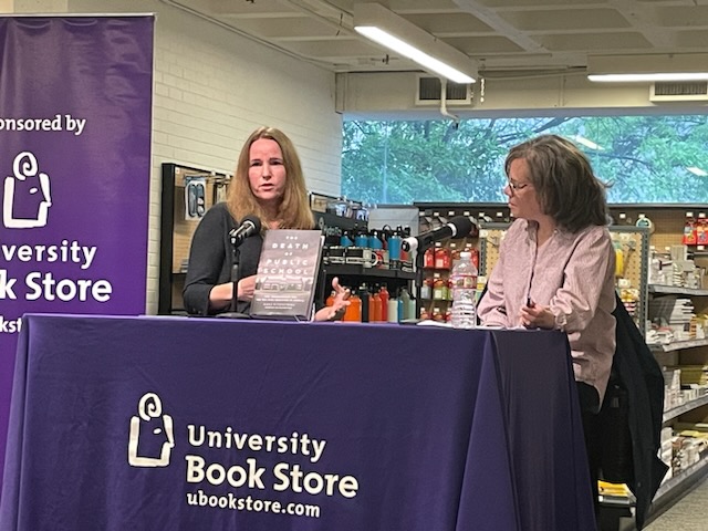 Thanks so much to @ubookstoresea for hosting the launch of my book last night and to @RoweReport for being in conversation with me. And thanks to the audience members who came with a lot of questions and opinions.