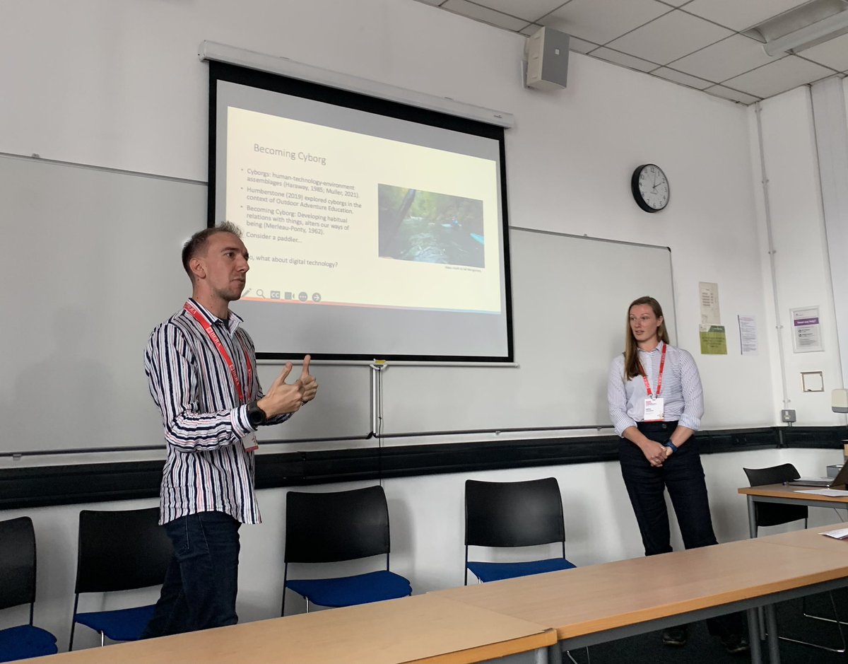 A super interesting paper on the use of smart watches in outdoor education by Georgios and Millie - so much to think about for geography fieldwork possibilities. #BERA2023