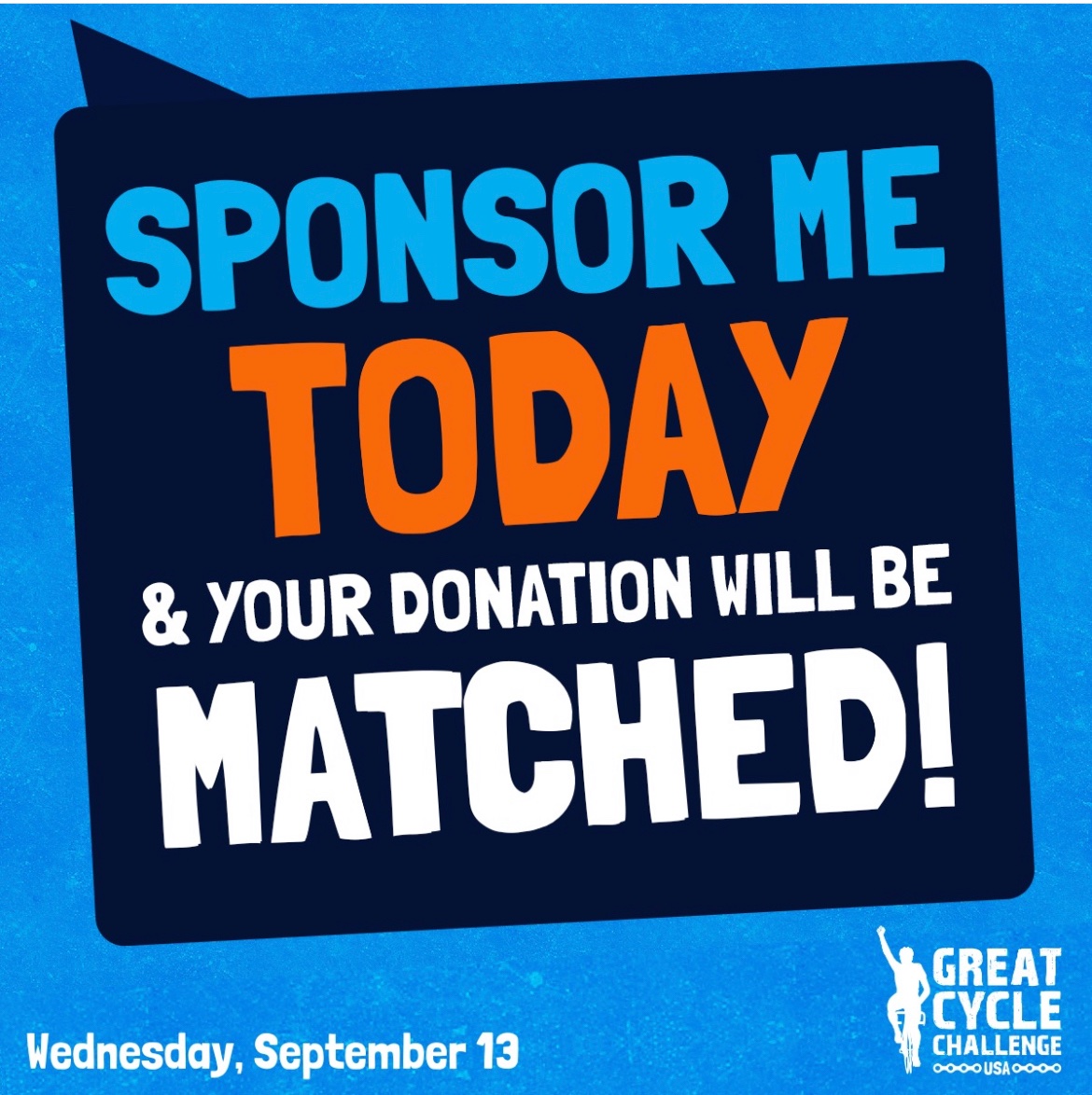sicken23's tweet photo. Eric is riding in the Great Cycle Challenge. Support Eric's efforts to fight kids' cancer. https://t.co/W7iKdwGDxx 

That are matching all donations today only https://t.co/ts0aFVQwz0
