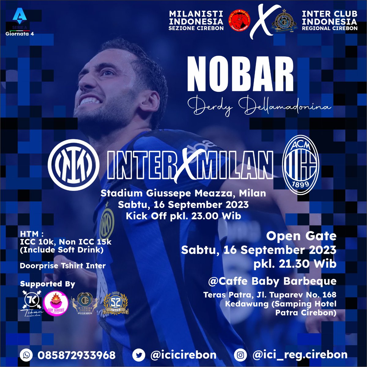 Don't miss it
Aja klalen Minggu ane nobar bae 
Laka bature? Ya akeh lah.
<a href="/InterClubIndo/">Inter Club Indonesia</a> @inter #nobarjeh #iciregionalcirebon #forzainter #avantiici