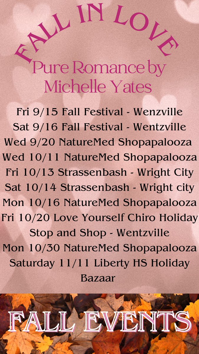 PRbyMichelleY's tweet photo. Fall vendor events are coming in HOT! I still have a few dates left this year for private parties, message me to get your date reserved and a bonus gift and let’s plan your next fun event!! And if you see me out, stop by my tent and say HI!👋🏻 https://t.co/I45HnWuYzV