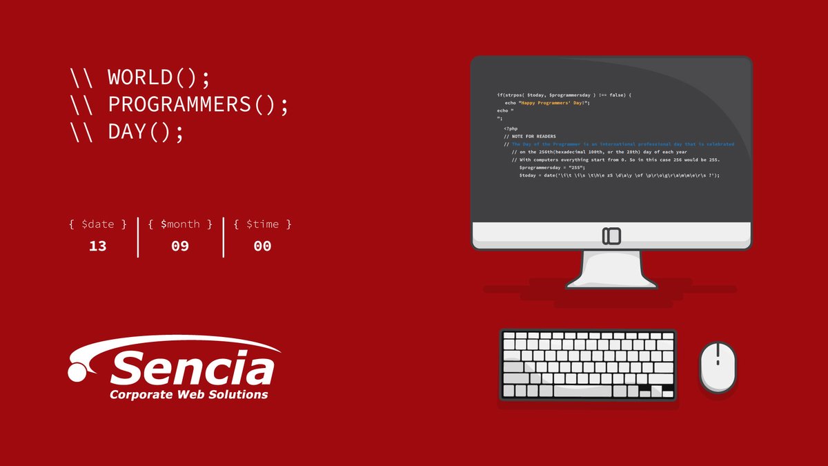 SenciaWeb's tweet image. Happy World Programmers Day! We would like to acknowledge and thank all of our talented and dedicated programmers on our team.
#worldprogrammersday #webdevelopment #programmers #senciaweb