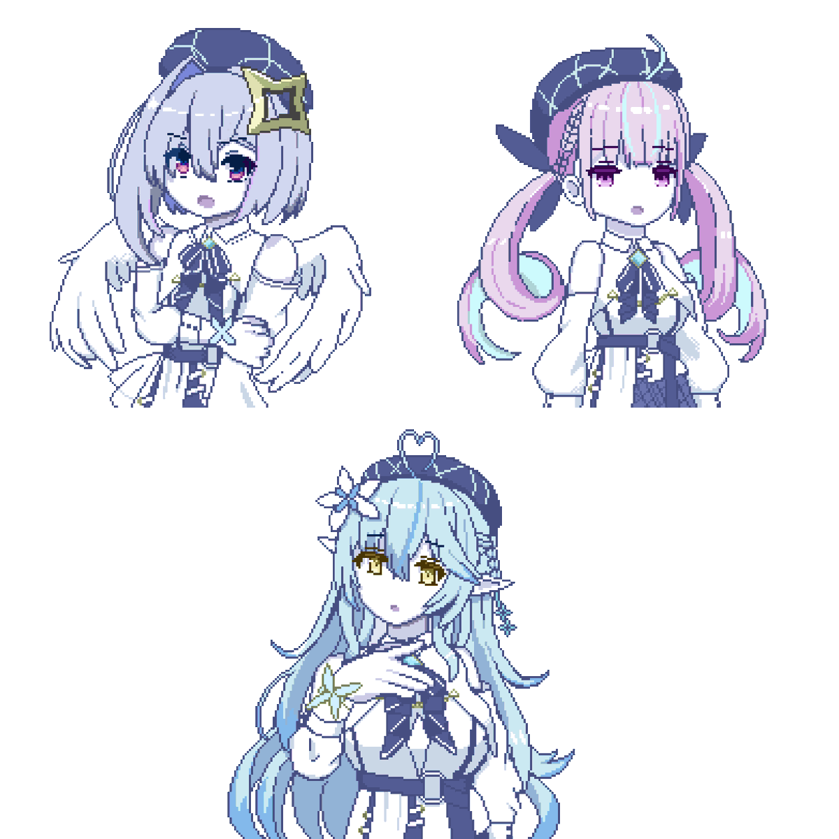 繋げたものと透過したの 
