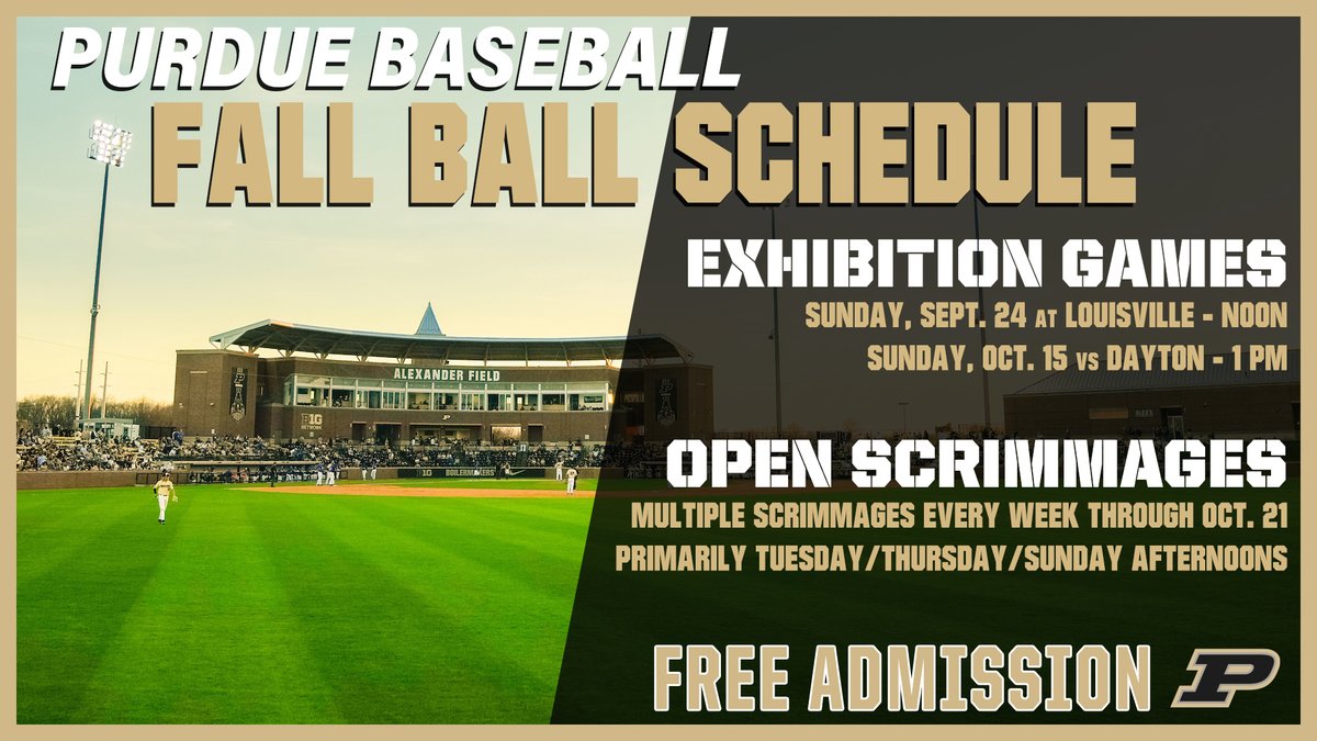Sunday exhibition games at Louisville &amp; vs Dayton are on the calendar. Our #FallBall slate also features multiple Open Scrimmages every week. #BoilerUp

📰 boile.rs/FallBall23