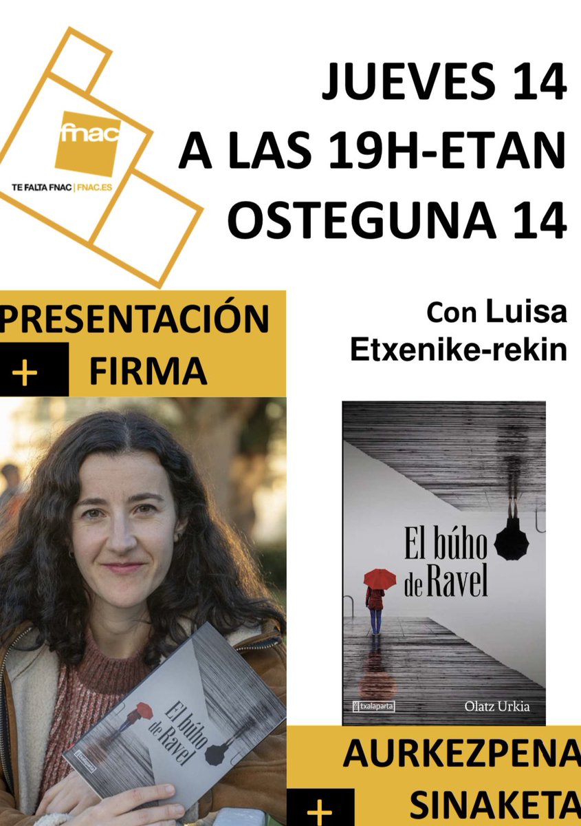 Aurkezpena ostegunean Donostin eta ostiralean Bilbon, etorri!