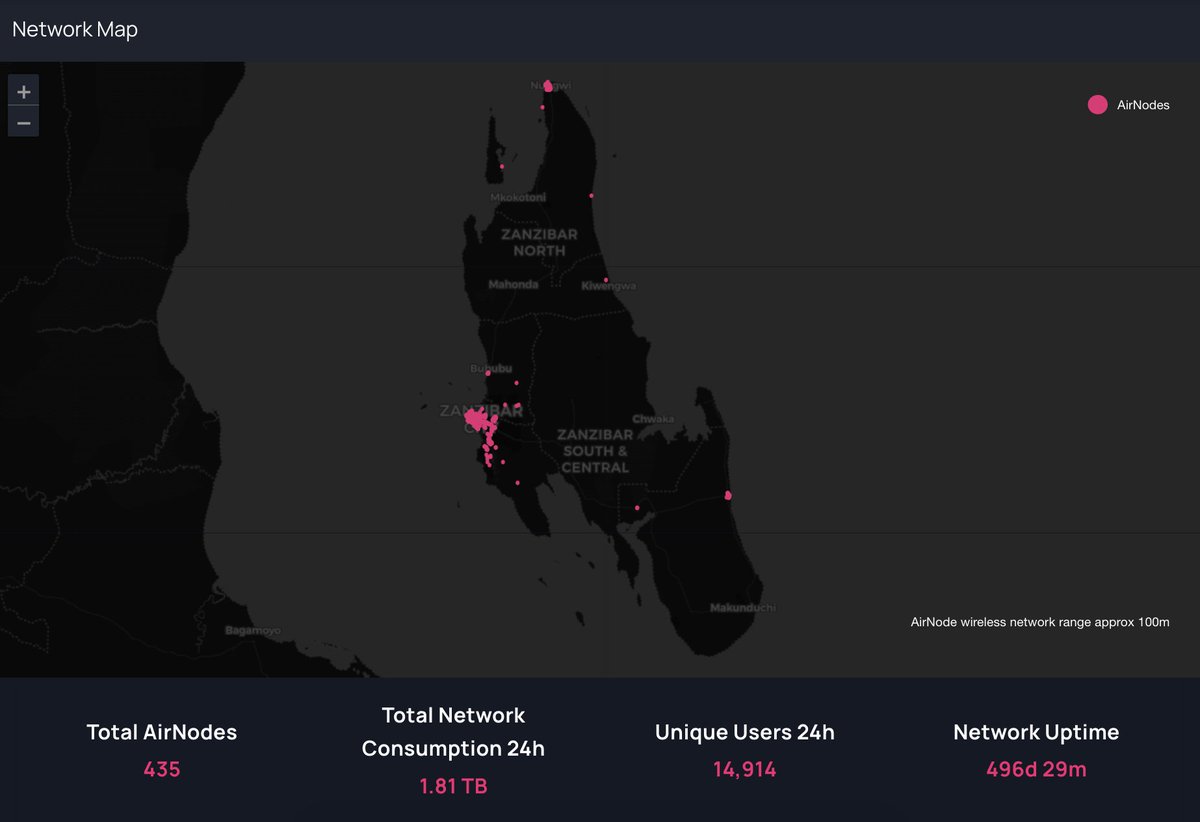 wmchain's tweet photo. 🚀 New week, new #AirNodes!

📡 The @WorldMobileTeam has successfully installed and deployed 5⃣ additional AirNodes onto the #WorldMobile network.

🇹🇿 There are now 4⃣3⃣5⃣ AirNodes online in Zanzibar!

🔎 https://t.co/u3ui6IAA1D

$WMT #DeWi #Network https://t.co/TLMP1Z7hjq