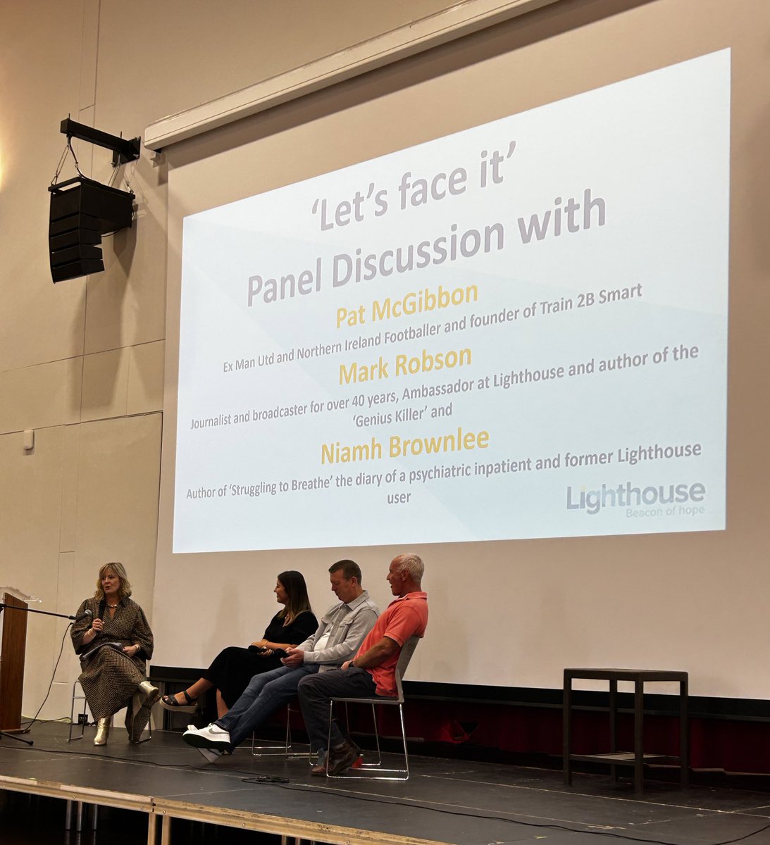 Profound personal stories shared from Pat McGibbon, Mark Robson &amp; Niamh Brownlee. Emotive, emotional &amp; inspiring. All sharing the commonalities of the importance of connecting with people &amp; looking for those glimmers of #hope they are always there. 
#lighthouseconference