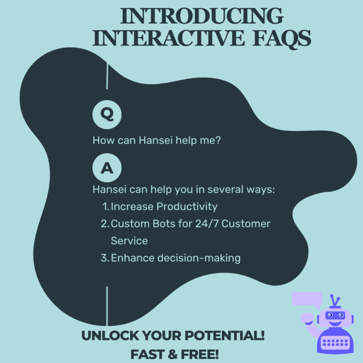 Hansei is now @AcadiumAI (@hanseiapp) on Twitter photo Transform FAQs with Interaction. Boost engagement on your website.
Free trial: hansei.app
#hanseiAI #customersupport #customersuccess #genai
#productivity #chatgpt #chatbot #transformation #digital #ai #innovation #businessgrowth Transform FAQs with Interaction. Boost engagement on your website.
Free trial: hansei.app
#hanseiAI #customersupport #customersuccess #genai
#productivity #chatgpt #chatbot #transformation #digital #ai #innovation #businessgrowth