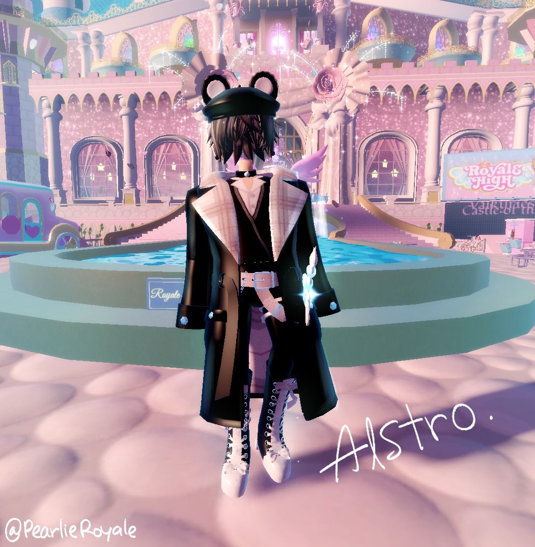 PearlieRoyale's tweet photo. ☕️”What do you want? …Oh. The gym is that way. Have fun.”☕️

Meet Alstro <3 he takes his job seriously as a knight and student! 
More information about him in the thread vvvv
#royalehigh #royalehighoc #royalehighart https://t.co/F79SfhJaPi