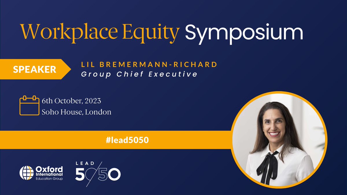 Oxford International (@oxford_int) on Twitter photo Join us at the Workplace Equity Symposium on October 6th, at Soho Works in London. Our CEO and industry leaders will share valuable insights to promote #genderequality in the workplace. 
Book your spot now at bit.ly/456l8tb
 #genderpaygap #diversityequityinclusion Join us at the Workplace Equity Symposium on October 6th, at Soho Works in London. Our CEO and industry leaders will share valuable insights to promote #genderequality in the workplace. 
Book your spot now at bit.ly/456l8tb
 #genderpaygap #diversityequityinclusion