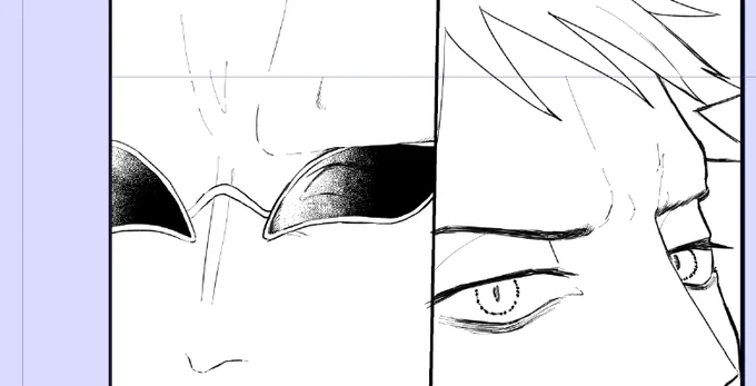 進捗:まだ目を見せるか否か悩んでるけど、かなり好きな感じに描いたのでさらに悩んでいる 