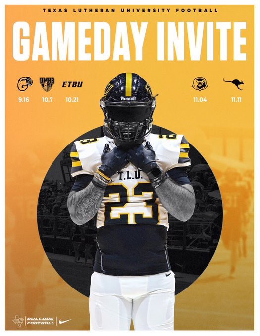 Appreciate the invite!! 
<a href="/CoachMarshall_/">Kendrick Marshall</a> <a href="/TLU_Football/">TLU Football</a>