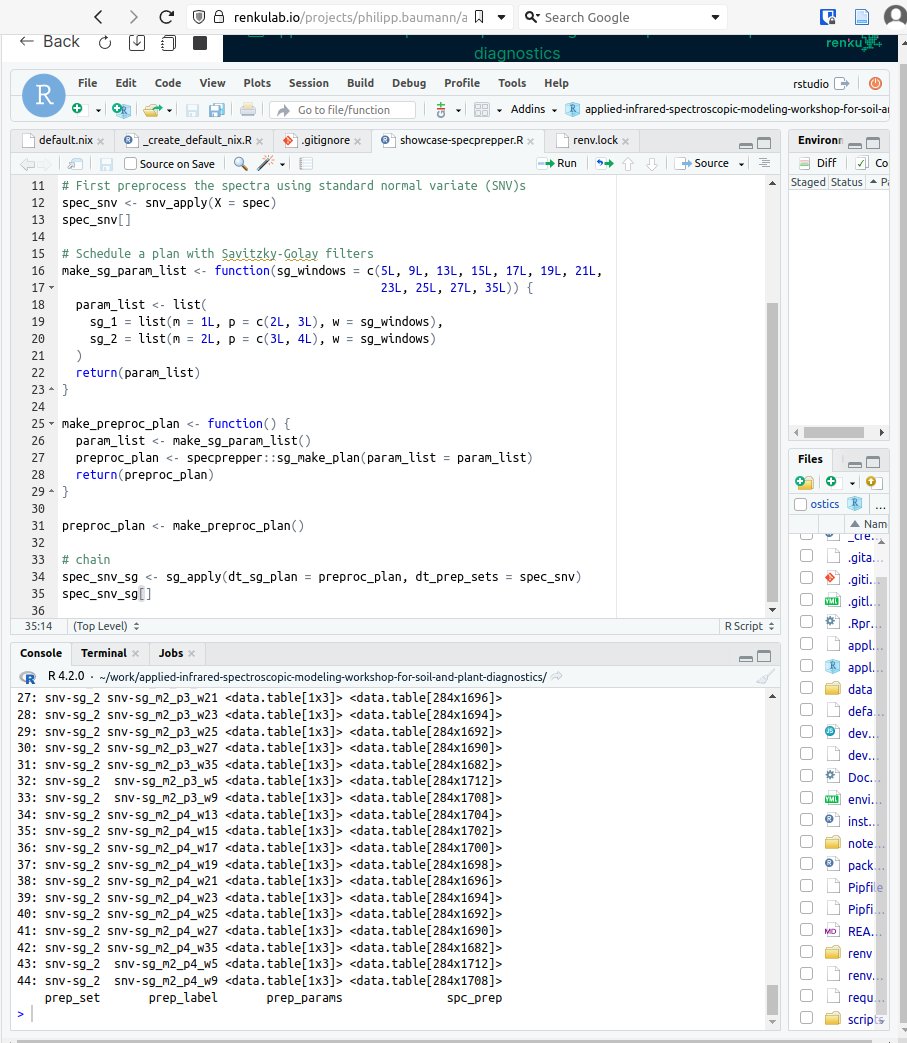 Wanna chain/wrap preprocessing operations for #soilspectroscopy ? Check out my newest package at spectral-cockpit.r-universe.dev/specprepper many more features to come like integration of zarr backend.