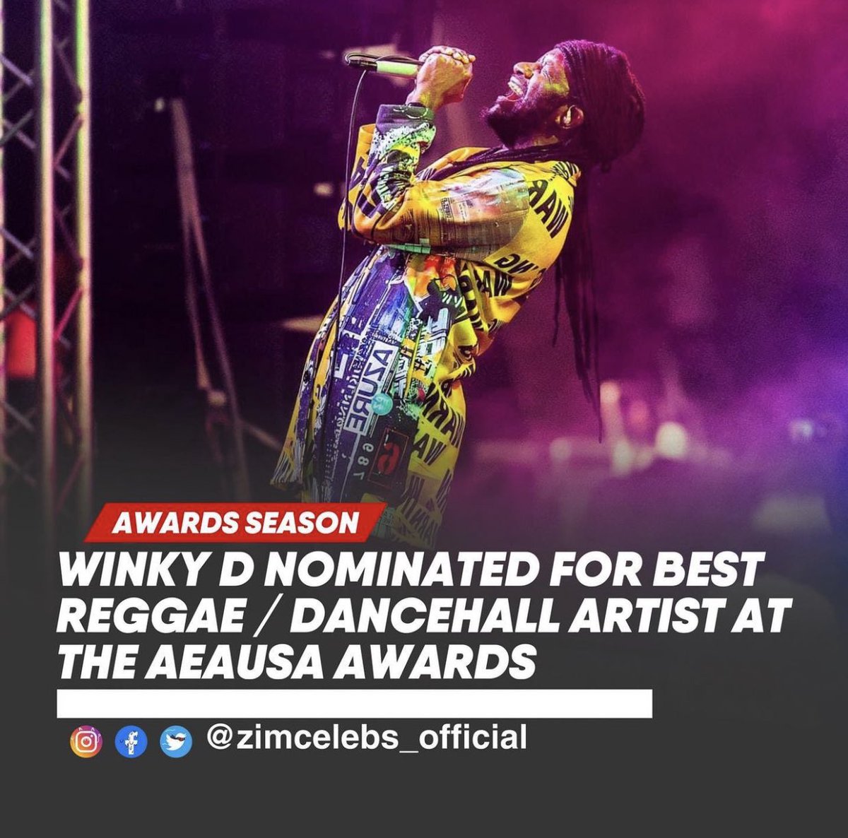 Zim wins! The Zim musical industry has won big time and Zim flag raised! Vote for both! Goats were nominated at the AEUAUSA vote.aeausa.net. Pa NUMBER 20 & 24 … musanete just scroll down