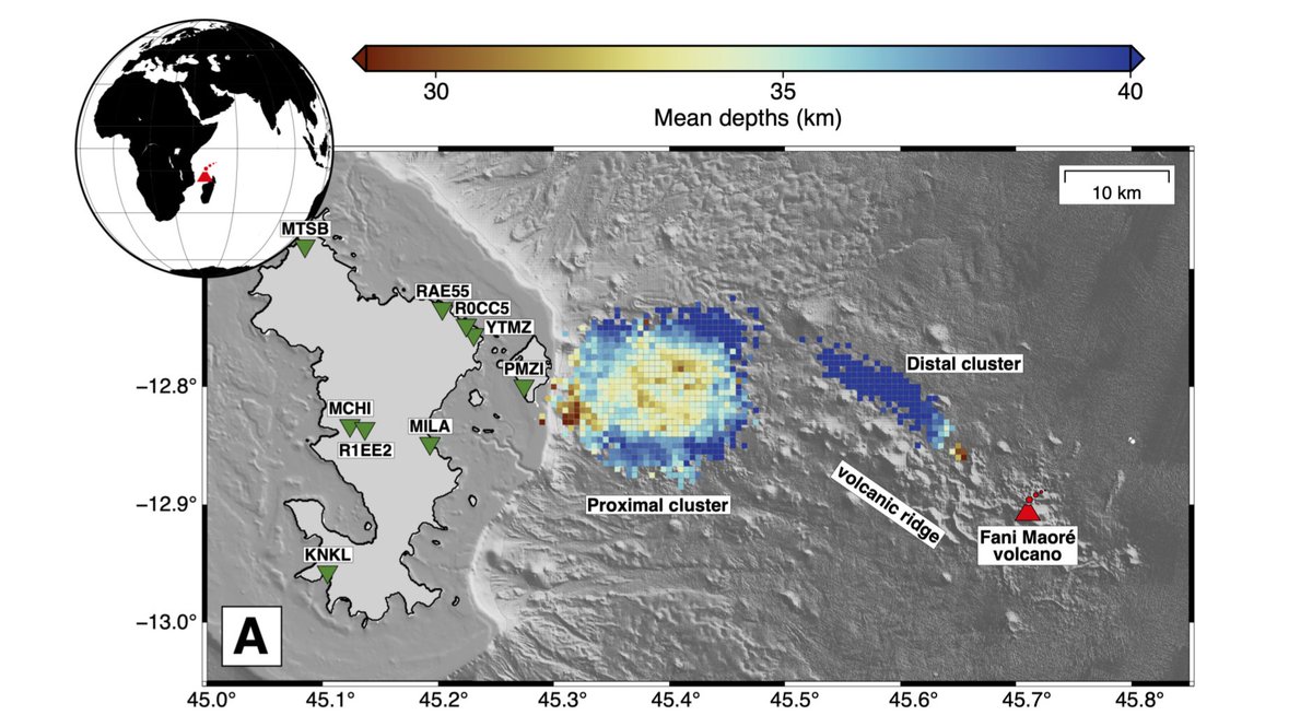 🌋 New paper from Aude Lavayssière and Lise Retailleau looking at Mayotte's deep magmatic plumbing system and how that evolves with volcano-tectonic seismicity! Read more about this work here 👇 doi.org/10.30909/vol.0…
