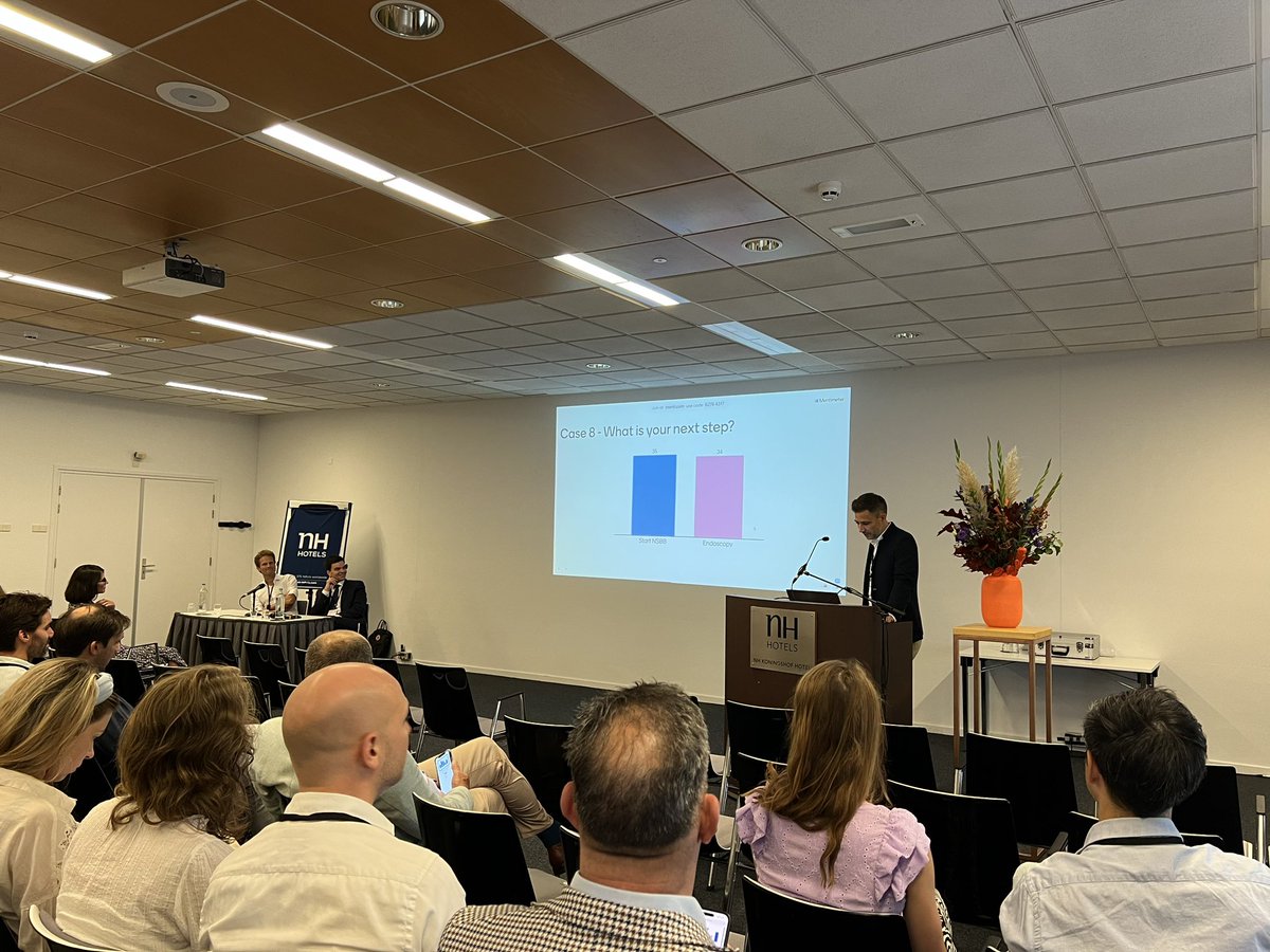 Great case-based discussions with Dutch clinicians at the Meet-the-Expert session on BAVENO VII for the Dutch clinical practice, featuring expert @VirginiaHdezGea from @hospitalclinic Barcelona at the Dutch Digestive Disease Days! Promote #HVPG #NSBB
@EASLnews