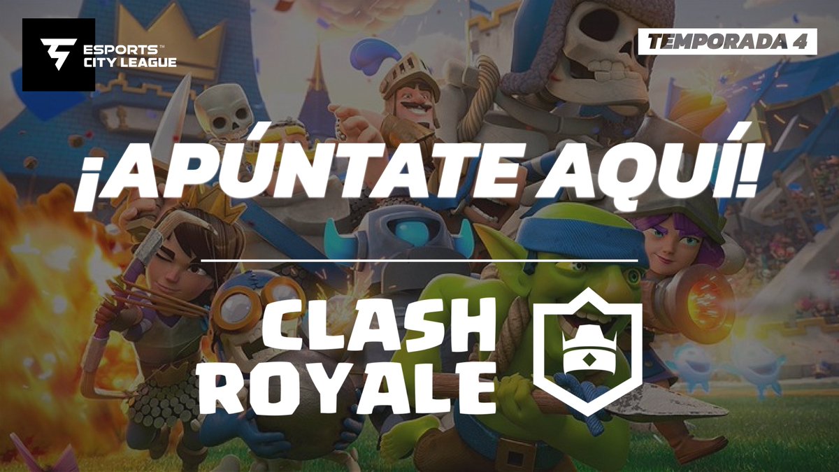 🏆Llega la 4 temporada de  #ClashRoyale con @esportscitylg 

🎁2 Sorteos Internacionales
⚔Requisitos:
⬇Inscribete a los Clasificatorios ya abiertos :
✅tinyurl.com/CLASHECL
✅RT y mencion a 2 amigos.
🎁Termina el Viernes con el inicio de los clasificatorios.