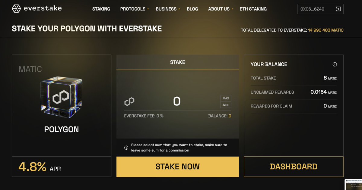 Everstake_Masha's tweet image. 3. We've set our sights on an even more ambitious goal: crafting a platform that simplifies $MATIC staking, allowing you to do it effortlessly with just a few clicks. Our aim is to make #staking accessible and user-friendly.

🔗 everstake.one/link/stake-mat…