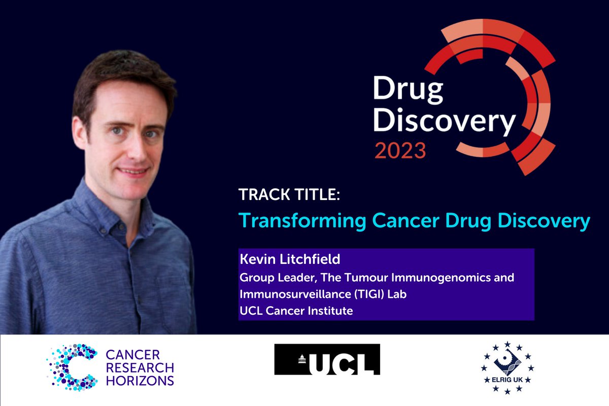 We’ll be at #ELRIGDD23 at Booth F10 on 18 October! Don't miss @kevlitchfield’s (@UCL) talk on immuno-oncology therapeutic discovery at 15.45 🧑‍🔬 We look forward to seeing you there - visit us to find out about our #DrugDiscovery research. Register here: elrig.eventsair.com/dd23/