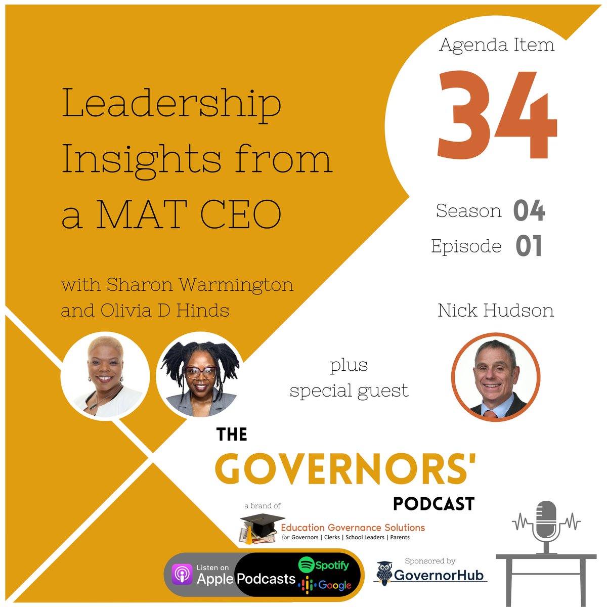 TheGovernorsPod's tweet photo. We're buzzing over here! The first episode of a new season of The Governors' Podcast aired today #Leadership 

When you have a moment... Tune into the latest agenda item, with hosts Sharon Warmington and Olivia D Hinds, and a guest speaker too: https://t.co/BReX1wND5S https://t.co/HddrXULR08