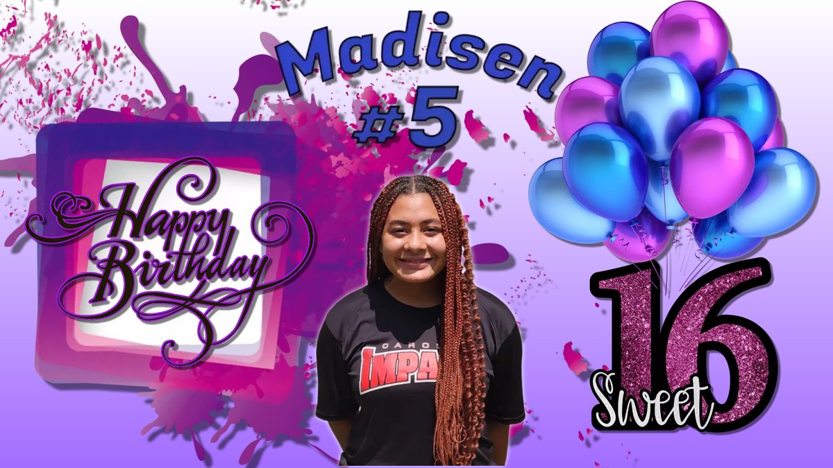 CNC_Impact's tweet photo. We want to take a moment to wish a big HAPPY SWEET 16TH BIRTHDAY to our #5 @MadisenB2025!!!!   And congratulations on now being an officially licensed driver, stay safe and always drive carefully!! https://t.co/G4ePSX05qY