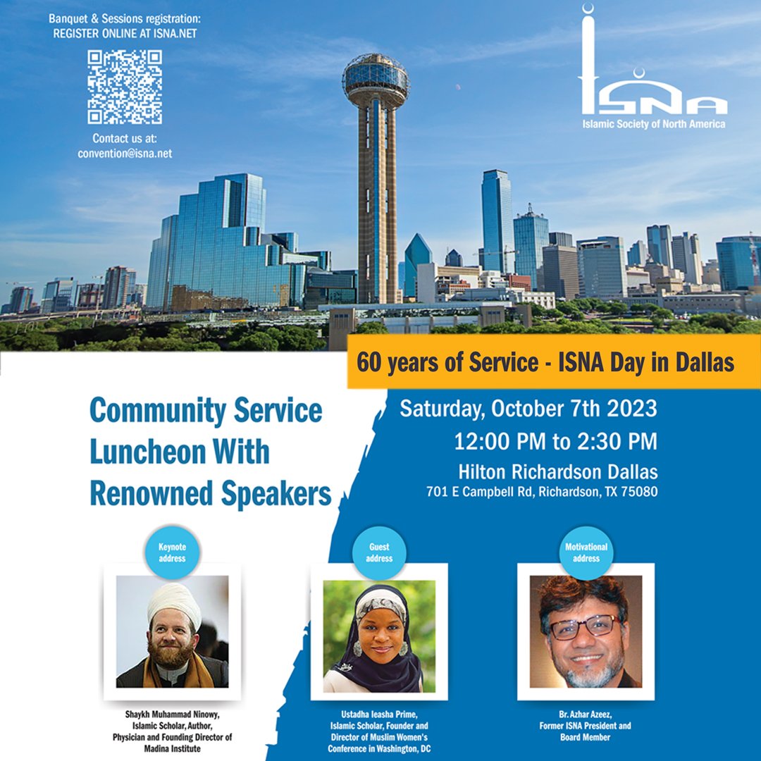 ISNAHQ's tweet image. Brothers &amp;amp; Sisters Join us in Dallas next month! Register today: isna.app.neoncrm.com/.../eventRegis… 
A Part Of Islamic Society of North America (ISNA)
#isnahq #Dallasevent #islamicsociety #ISNA2023