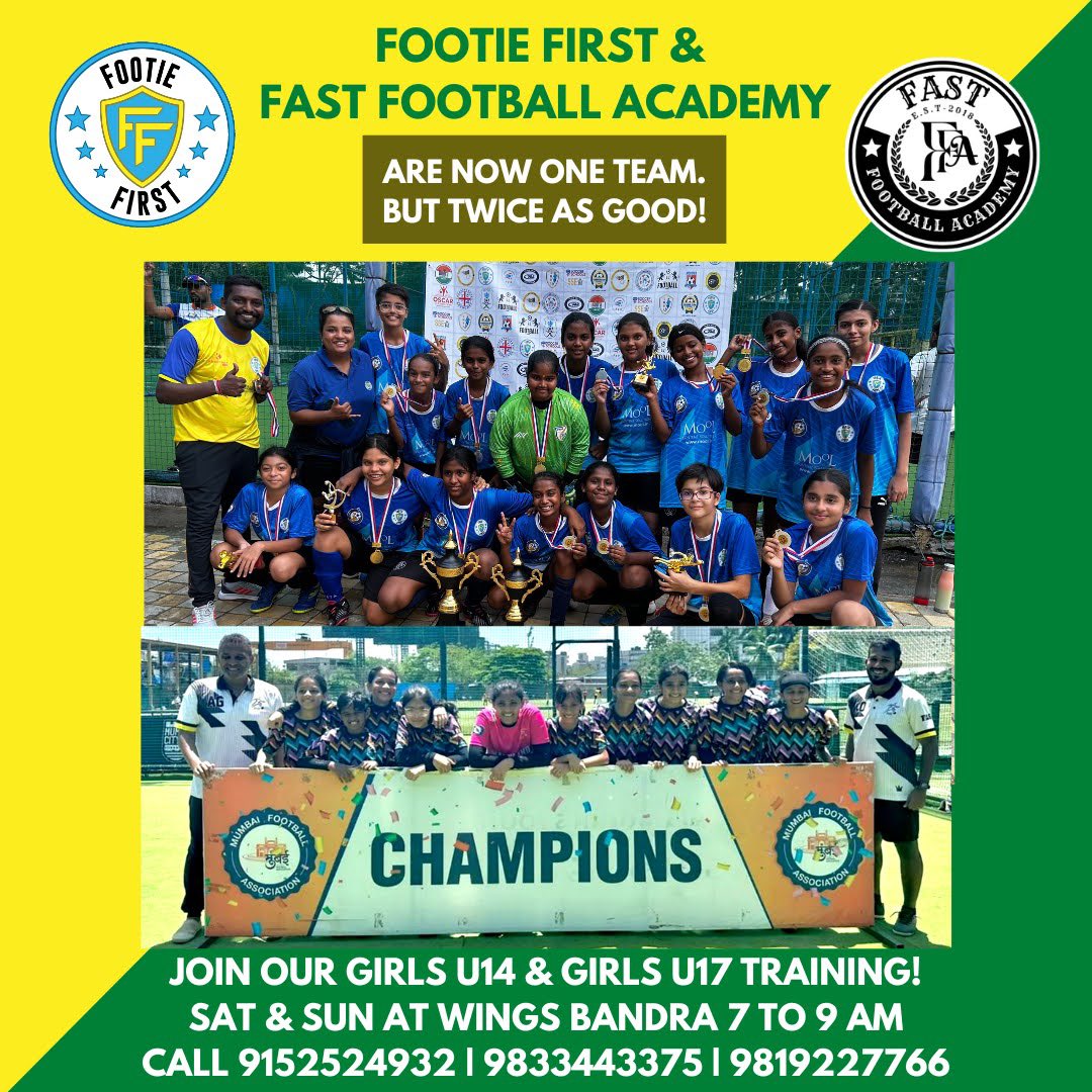 FootieFirst_IND's tweet photo. Delighted to announce that Footie First &amp; FAST Football Academy have joined hands to give girls in Mumbai an even better platform to learn, develop and enjoy football!

Footie First 🤝 FAST Football Academy

#BetterTogether #WeLoveFootball https://t.co/4bhPpCTfr0